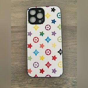iPhone 13 Pro Max Phone Case - White with Multicolor Accents!